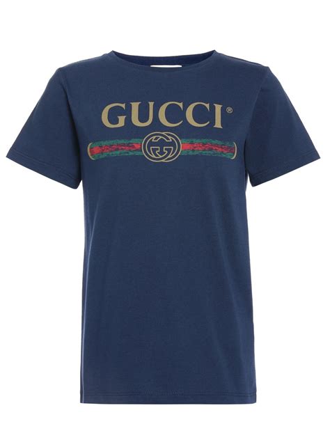 maglietta gucci blu|Gucci online shopping.